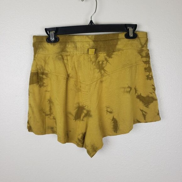 Women's Joy Lab Yellow Mustard Tie Dye Super Soft Drawstring Shorts Size Medium - Picture 3 of 9